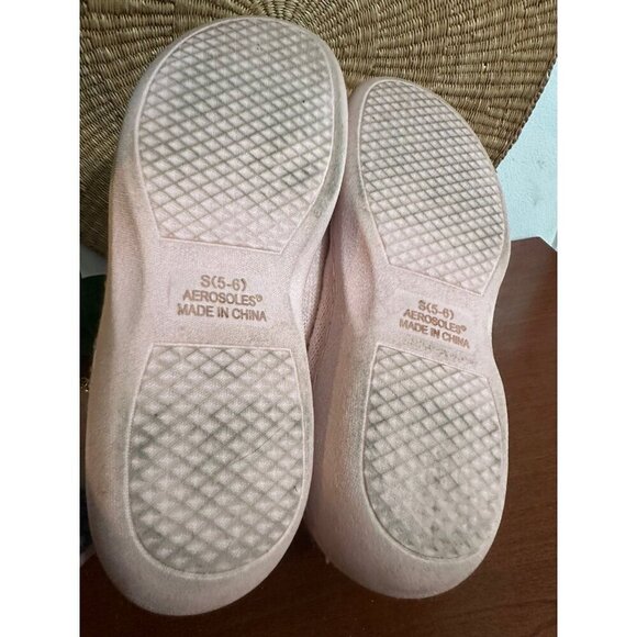 Aerosoles Pink Knit Slippers with Bow – Size Small (5-6) - Picture 6 of 12